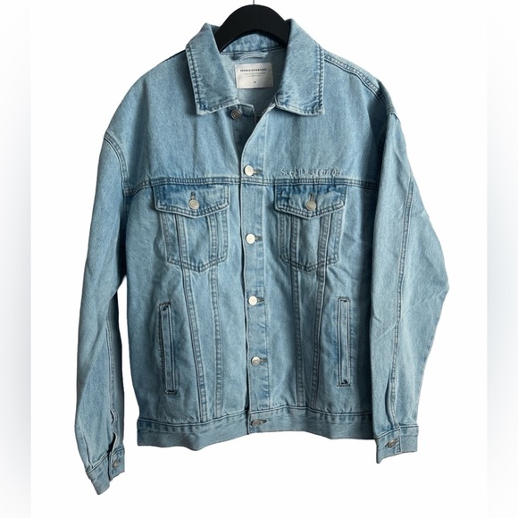 Seek Discomfort Other - Men's Light Blue Denim Jacket